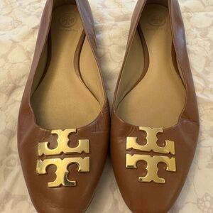 Tory Burch Brown Leather Flats